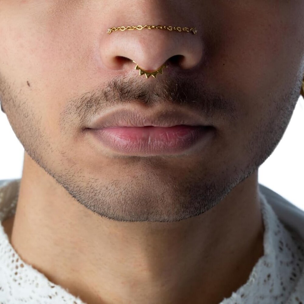 Stainless Steel Hoop Earrings Multi 6mm Spike Lined Huggie Pair Jewelry - Picture 5 of 8